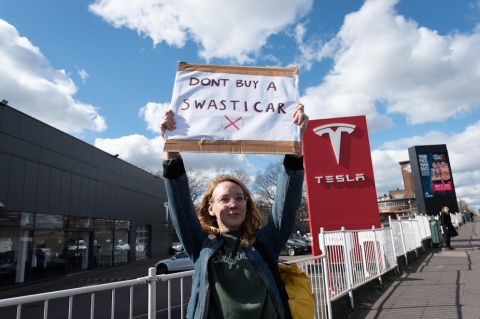 A protester in London, March 2025. Ron Fassbender / Alamy
