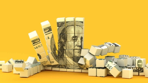 US dollar breaks up