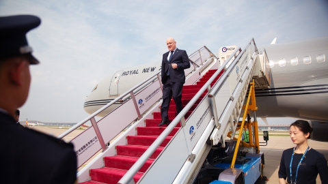 PM Christopher Luxon arrives in Beijing in 2025